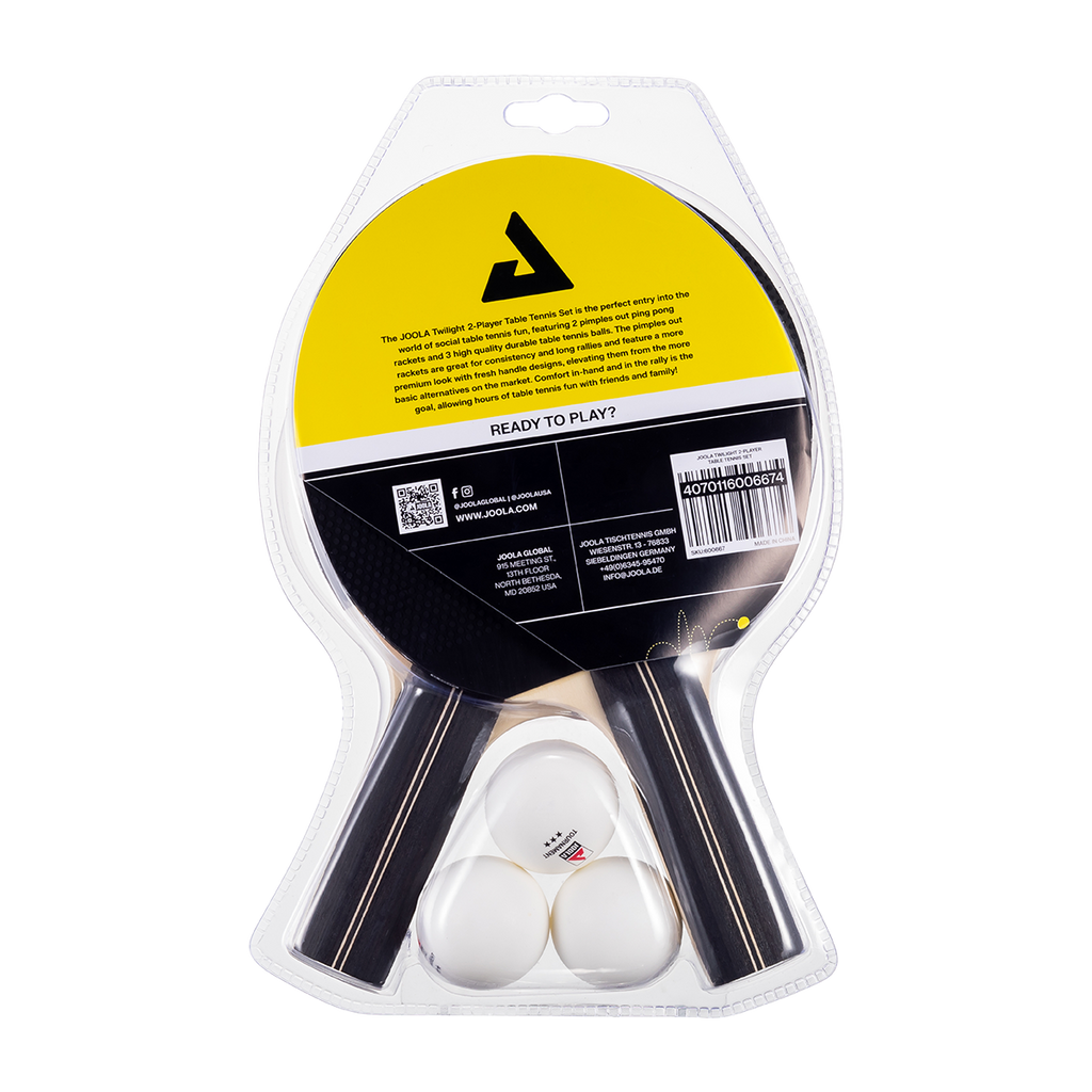 JOOLA Twilight 2-Player Table Tennis Set