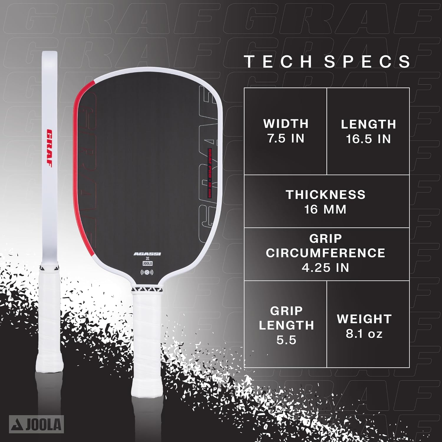 JOOLA Graf Pro 16mm Pickleball Paddle